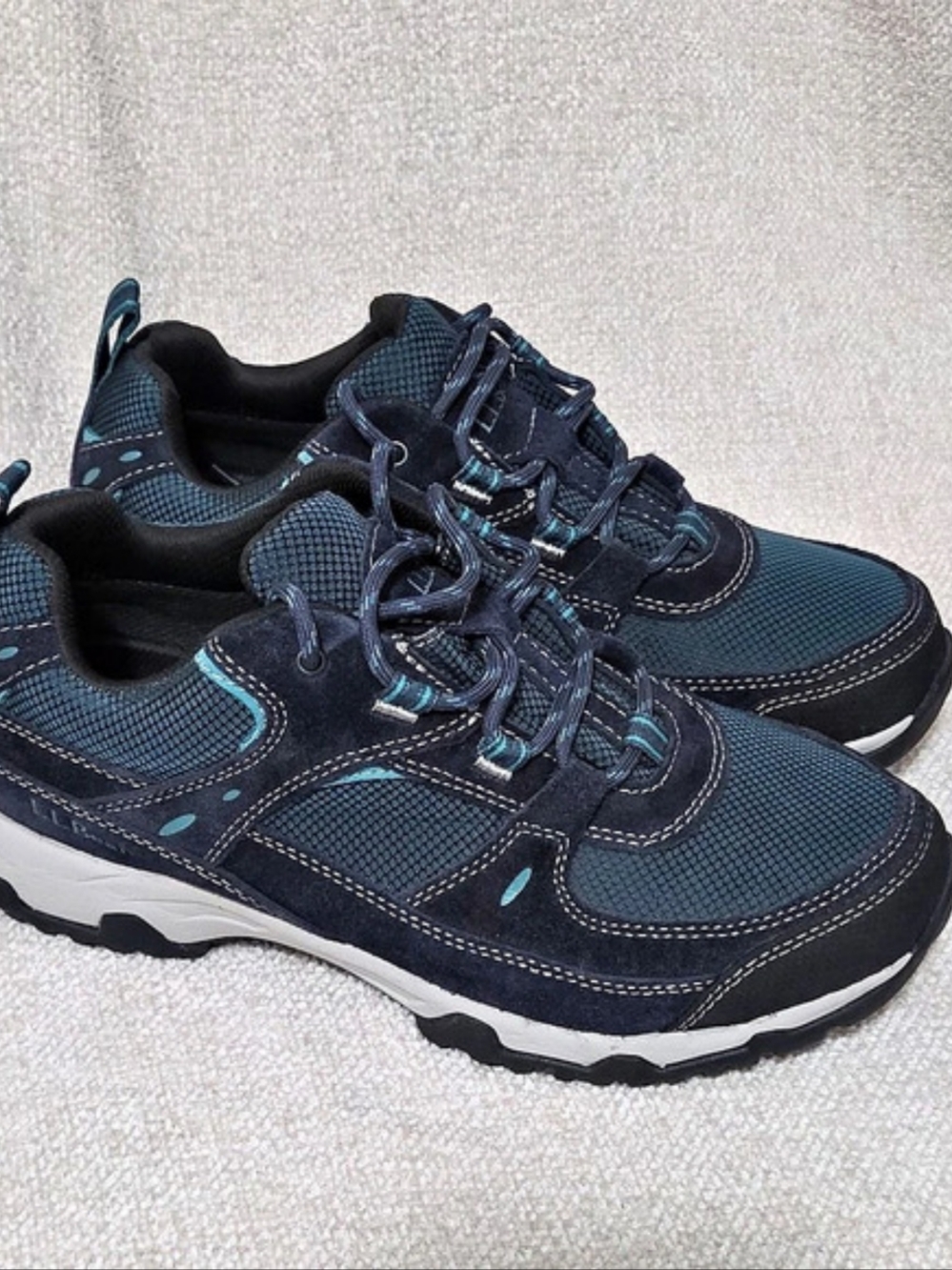 L.L.Bean Trail Model Hiking Shoes Blue & Black US 9 Wide